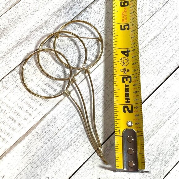 Vintage Gold Tone Brooch Oversized Balloons Whimsical Style - Picture 2 of 2